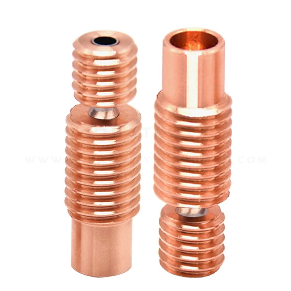 Creativity® M6 Nozzle Throat Bi-Metal Heatbreak Bimetal Heat Break for E3DV6 All Metal Throat Heater Block CR10 Smooth Pipe